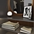 Luxury Brown Glass Door Walk-in Wardrobe 3D model small image 6