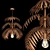 Bronze Coconut Leaf Lamp 3D model small image 1