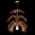 Bronze Coconut Leaf Lamp 3D model small image 2