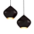 Sleek Beat Pendant Light 3D model small image 1