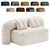 Luxurious Comfort: Artu Velvet and Leather Sofa Moss 3D model small image 1
