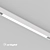 Flat Magnetic Track Lamp - Quality Lighting Solution 3D model small image 1