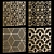 Decorative Square Panels Set 3D model small image 1