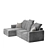 Havana Deluxe Corner Sofa 3D model small image 4