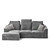 Havana Deluxe Corner Sofa 3D model small image 5