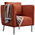 Stylish Ekero Armchair: Modern Comfort by Ikea 3D model small image 4