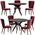 Clark Table & Post Chair Set 3D model small image 1