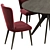 Clark Table & Post Chair Set 3D model small image 3