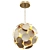 Elegant Vintage Brass Chandelier 3D model small image 1