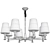 Opal Glass Cup Chandelier: Traditional Pendant Lighting 3D model small image 2