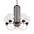 Modern Bauhaus 5-Light Chandelier 3D model small image 1