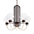 Modern Bauhaus 5-Light Chandelier 3D model small image 3