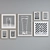 Modern Set of 7 Glass-Filled Picture Frames 3D model small image 5