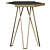 Sleek Brass & Marble Side Table 3D model small image 1