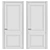 Sleek V-Ray Door 165 3D model small image 2