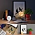 Luminous Moon Lamp with Bedroom Decor Set 3D model small image 2