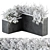Snowy Outdoor Plant Box Set. 3D model small image 1