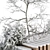 Snowy Oasis Urban Bench: Set 32 3D model small image 3