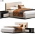 Luxury Ribbon Bed: Elegant and Stylish 3D model small image 1