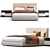 Luxury Ribbon Bed: Elegant and Stylish 3D model small image 2