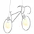 Scandi Bike Hanging Lamp: Black & White Decor 3D model small image 2
