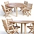 Elegant Modena Dining Set 3D model small image 1