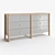 Modern Gray Wooden Chest of Drawers 3D model small image 1