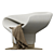 Sleek White Ribbon Chair by Paulin 3D model small image 2