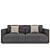 Modern Denning Sofa: Contemporary Style & Comfort 3D model small image 2