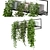 Metal Shelf with Hanging Plants - Set 170 3D model small image 1