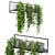 Metal Shelf with Hanging Plants - Set 170 3D model small image 3