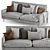 Monte-Carlo Duvivier Canapes Sofa 3D model small image 2
