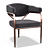 Sleek Zebrano Chair 3D model small image 1