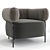 QUADROTTA Leather Armchair | Modern Elegance 3D model small image 1