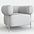 QUADROTTA Leather Armchair | Modern Elegance 3D model small image 3