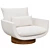 Yabu Pushelberg Rua Ipanema Chair: Textured Wool Elegance 3D model small image 1