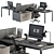 Modern Employee Set - Brown/Black 3D model small image 1