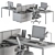 Modern Employee Set - Brown/Black 3D model small image 4