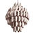 Smoked Glass Elegance: Benini Chandelier 3D model small image 3