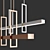 Sleek LED Linear Chandelier 3D model small image 2