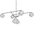 Modern Metal Sputnik Chandelier 3D model small image 2