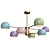 Multicolored Macaron Sputnik Chandelier 3D model small image 1