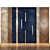 Elegant Wood Panel Wall Décor 3D model small image 3