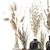 Modern Dry Plants Bouquet in Concrete Pot 3D model small image 5