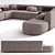 Luxurious Taupe Sofa - 4m x 3.5m 3D model small image 3