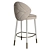 Elegant Quilted Sophia Bar Stool 3D model small image 3