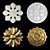 Elegant Rosettes for Versatile Decor 3D model small image 1