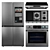 Samsung Appliance Bundle: Fridge, Oven, Gas Hob & Hood 3D model small image 1