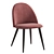 Elegant Mustard Velvet Chair 3D model small image 3