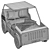 Gautier JIIP Car Bed: Sleek and Stylish 3D model small image 5